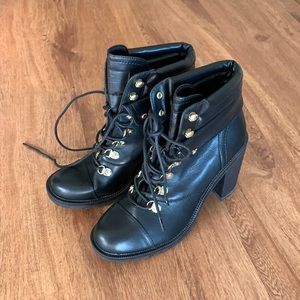 G by Guess Black Jollyn Block Heel Booties